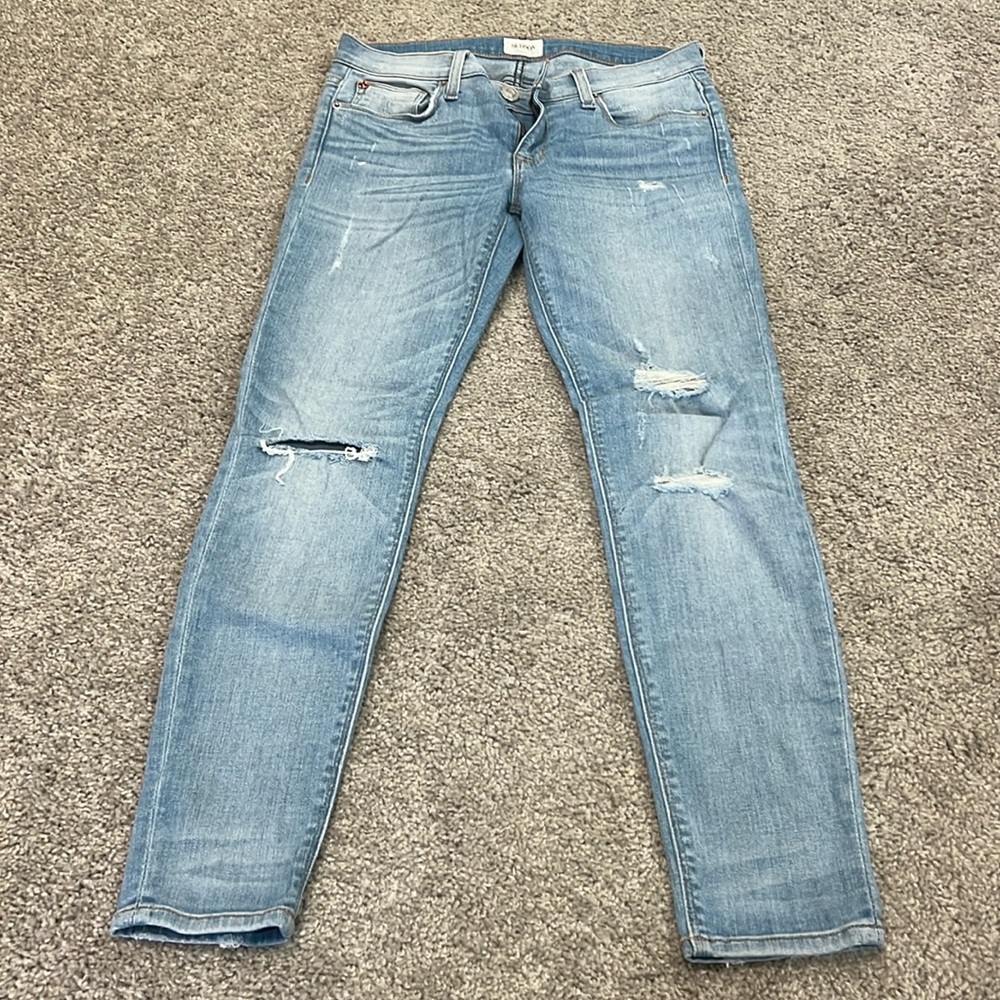 Hudson Light wash Ripped Jeans